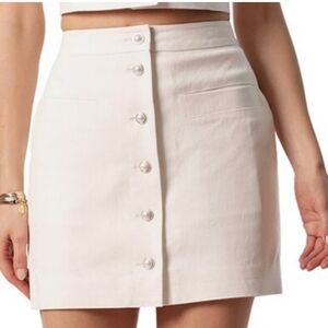 Avec Les Filles denim mini skirt in Ecru Snow Wash size 8​